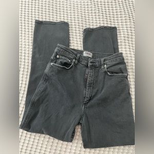 Agolde Black Washed straight Leg crop Jeans 28 see pictures